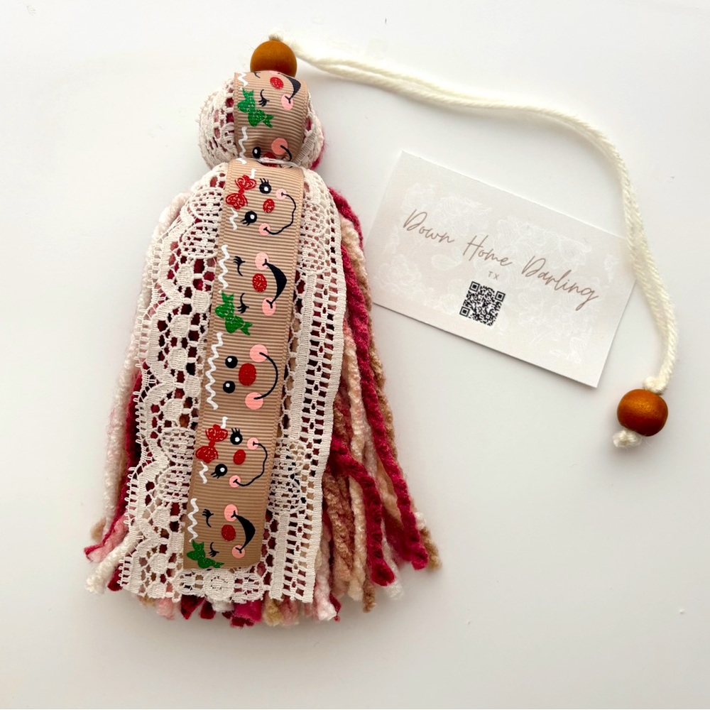 Christmas bookmark tassel